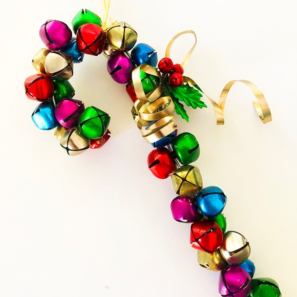Candy Cane Jingle Bells Vintage Christmas - Picture 1 of 3